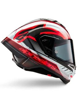 Kask integralny Alpinestars Supertech R10 Team biało-czarno-czerwony połysk