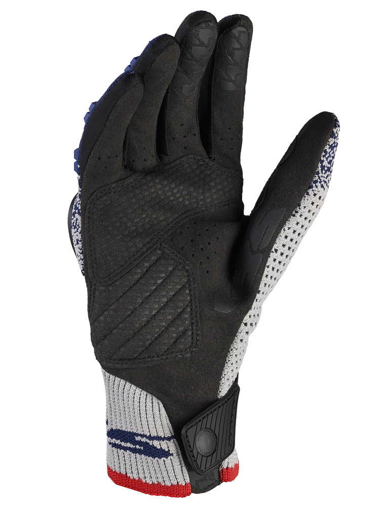 Rękawice motocyklowe Spidi Cross Knit czarno-szaro-niebieskie