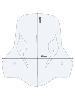 Szyba do skutera GIVI Kymco Agility 300 R16 (19-) przezroczysta [montaż wymaga mocowania D6114KIT]