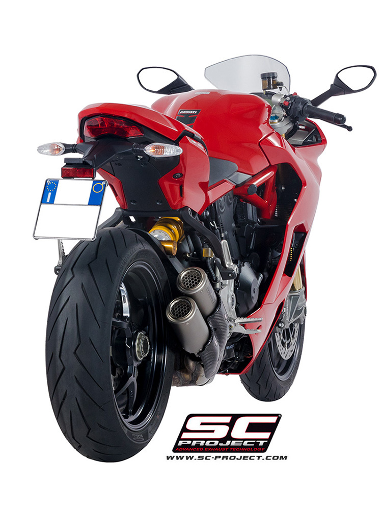 Tłumik motocyklowy podwójny SC-Project CR-T Ducati Supersport 950 (21-24) tytan