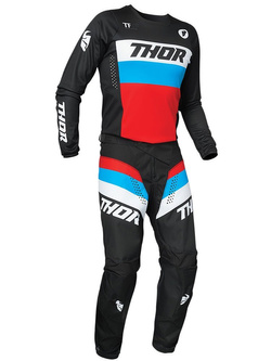 Spodnie cross Thor Pulse Racer czarno-czerwone