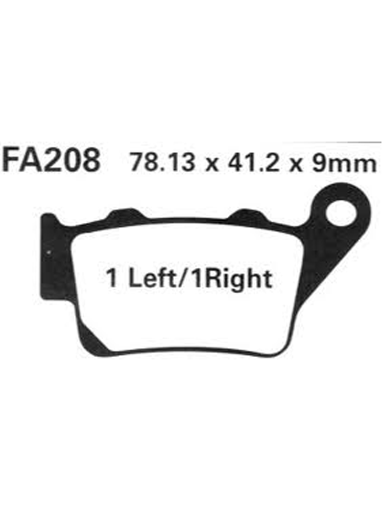 Klocki hamulcowe EBC FA208R 78.13 x 41.2 x 9mm na tył