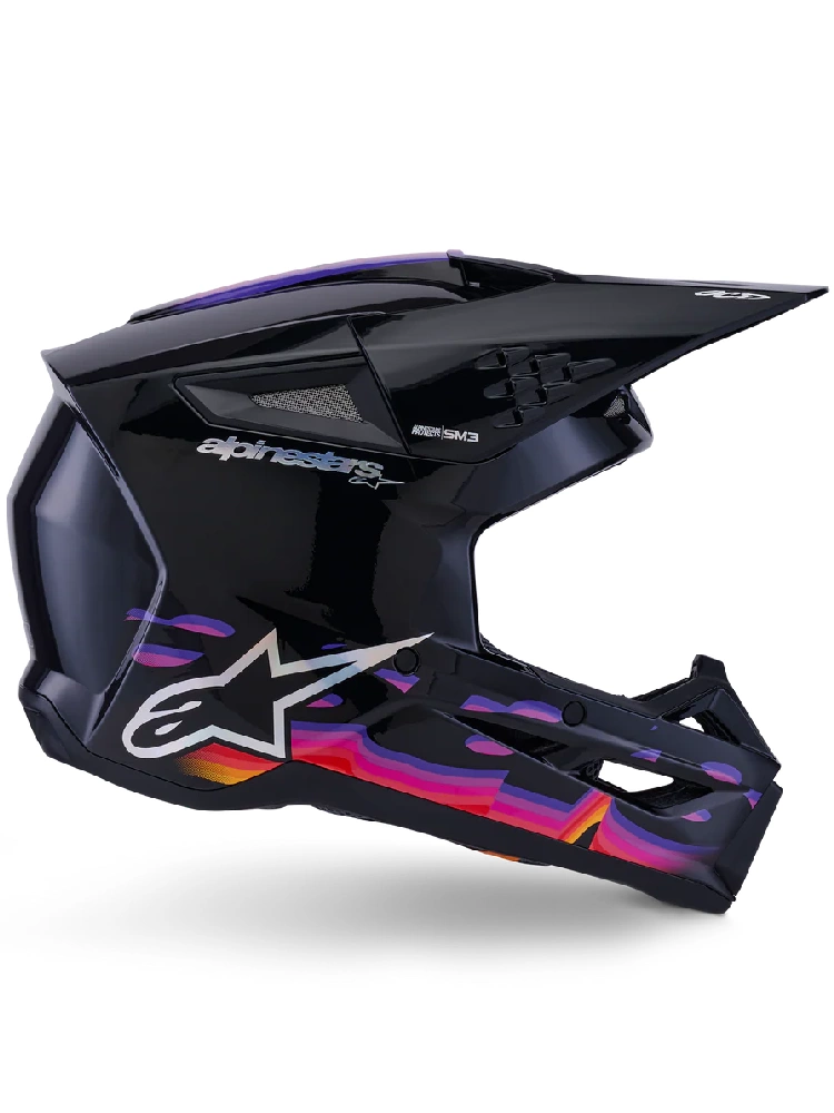 Kask enduro Alpinestars SM3 Force czarno-różowo-pomarańczowy