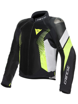 Kurtka motocyklowa tekstylna Dainese Super Rider 2 Absoluteshell czarno-biało-żółta