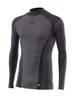 Koszulka termoaktywna z długim rękawem SIXS TS3 V2 z półgolfem, całoroczna czarno-karbonowa unisex