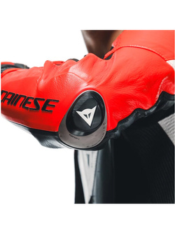 Kombinezon motocyklowy jednoczęściowy Dainese Mugello 3 D-Air® [z poduszką powietrzną] [wersja perforowana] czarno-czerwono-biały