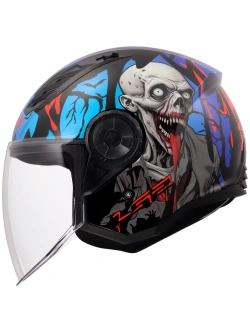 Kask otwarty LS2 OF616 Airflow II Zombie II czarno-niebiesko-czerwony