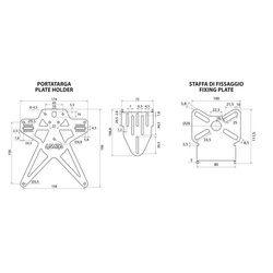 Uniwersalne mocowanie tablicy rejestracyjnej Lampa Aero-X Evo 4 z regulacją wysokości i pochylenia