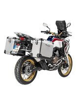 Zestaw: kufry boczne z anodowanego aluminium "And-S" Zega Pro + stelaże srebrne Touratech Honda CRF1000L Africa Twin (18-22) /CRF1000L Adventure Sports (38+45L)
