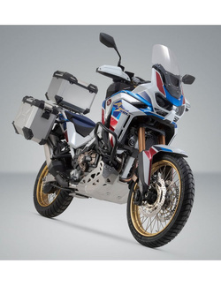 Zestaw: kufry boczne + kufer centralny + stelaże 45/37/38 TRAX ADV do Honda CRF1100 L Africa Twin/ Adventure Sports (19-), Africa Twin ES/ Adventure Sports ES (23-) srebrne