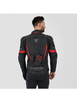 Kurtka motocyklowa tekstylna Shima Solid 2.0 czarno-czerwona