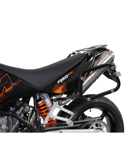 Zestaw: kufry boczne + stelaże EVO ABS Aero System Sw-Motech do KTM 990 SM R (07-13), 990 SM (07-), SM T (08-14) [pojemność: 2 x 25 L]