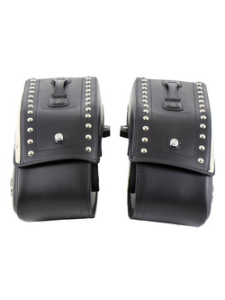 Skórzane sakwy boczne Hepco&Becker IVORY do montażu na stelażach C-Bow Biało-czarne