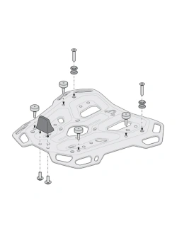 Zestaw: kufer centralny DUSC XL + stelaż Adventure-rack SW-Motech Kawasaki KLE 500/ SE (26-) [poj.: 55l]