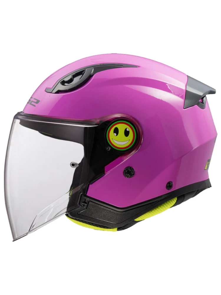 Kask dziecięcy otwarty LS2 OF622 Funny II Solid różowy