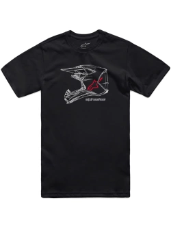 Koszulka z krótkim rękawem Alpinestars MX Helmet CSF czarna