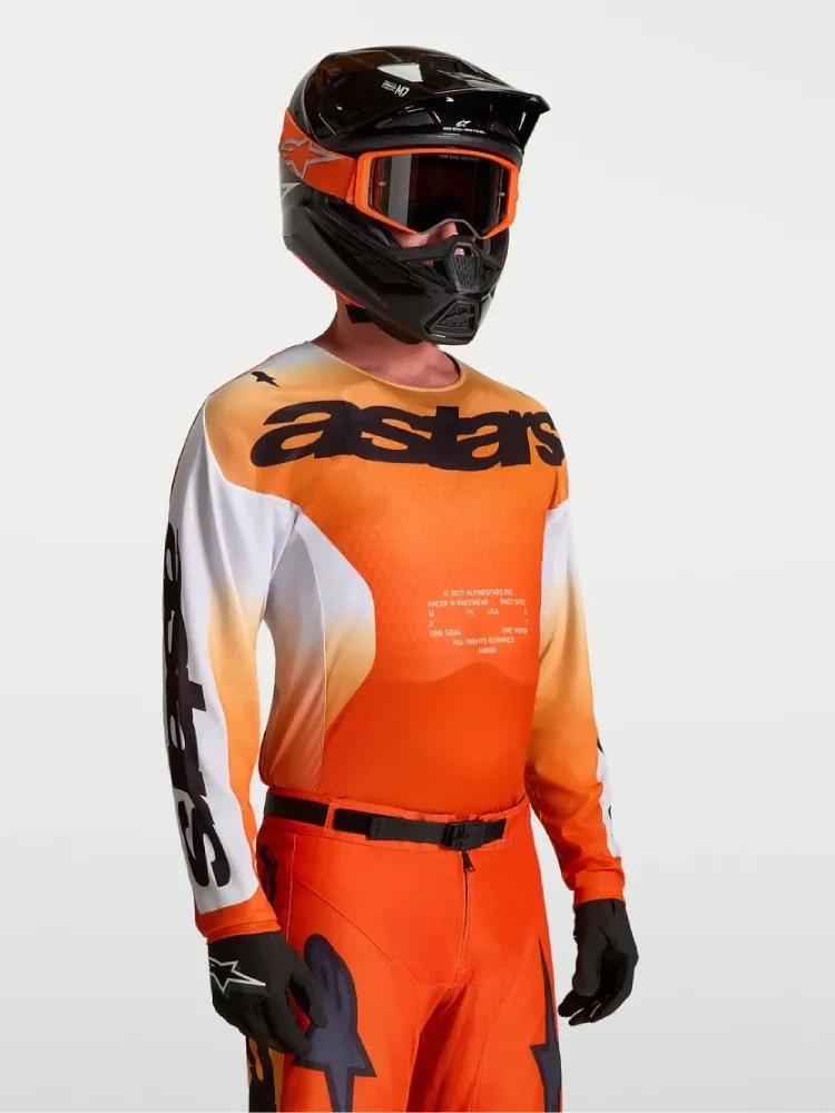 Bluza cross Alpinestars MX Racer Amber biało-czarno-czerwona