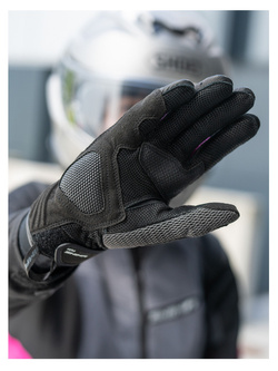 Rękawice motocyklowe damskie Shima Hero czarno-różowe