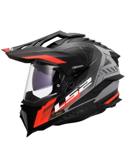 Kask integralny LS2 MX701 Explorer Spire czarno-szaro-czerwony