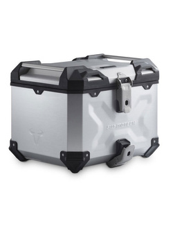Zestaw: kufer centralny srebrny TRAX ADV + stelaż Street-rack SW-Motech KTM 1290 Super Duke GT (16-) [pojemność 38 L]