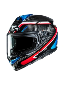 Kask integralny HJC F72 Carbon Kairo czarno-czerwono-niebieski