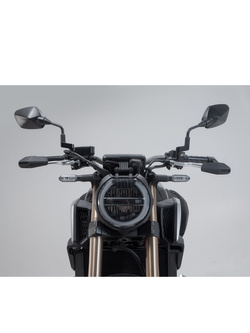 Osłony klamki hamulca i sprzęgła z osłoną przed wiatrem Sw-Motech Honda CB650R (18-), CB500F (18-25), CB500 Hornet (24-), Kawasaki Z650 (16-22)
