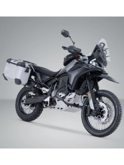 Zestaw: kufry boczne + stelaże Pro TRAX ADV SW-Motech CF Moto 800 MT-X (24-)/ 1000 MT-X (25-) srebrne [poj.: 45 + 37l]