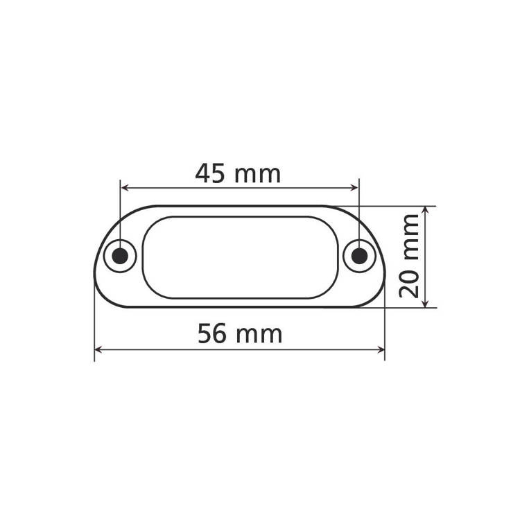 4 punktowe oświetlenie tablicy rejestracyjnej LED marki Lampa