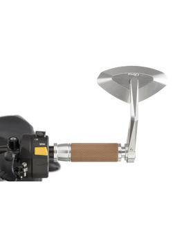Manetki PUIG Hi-Tech Vintage do kierownic 22 mm (srebrne)