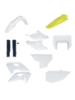 Pełny zestaw plastików Acerbis Husqvarna (wybrane modele) biało-czarny-fluo