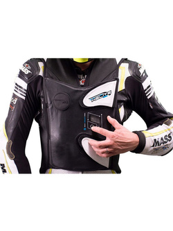 Kamizelka motocyklowa z elektroniczną poduszką powietrzną Helite E-GP AIR (nowy czujnik CDU)