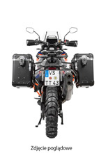Zestaw: kufry boczne czarne "And-Black" Zega Evo X + stelaże czarne Touratech KTM Super Adventure 1290 S/R (21-24) [poj.: 38+38l]