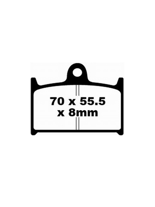 Klocki hamulcowe EBC EPFA145HH 70 x 55.5 x 8mm NA PRZÓD