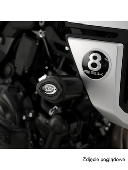 Crash pady Aero R&G Racing Suzuki GSX-8T/ GSX-8TT (25-)/ GSX-8S (23-) białe
