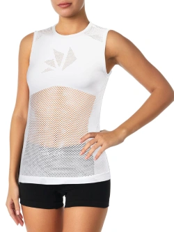 Koszulka termoaktywna bez rękawów SIXS Core biała unisex