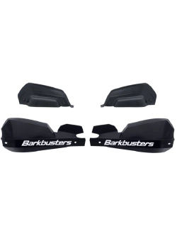 Osłony dłoni Barkbusters VPS z regulowanymi deflektorami, czarno-białe + zestaw montażowy Triumph Tiger 1200 Explorer (18-20)