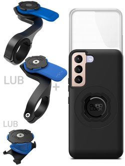 Zestaw rowerowy: etui MAG na telefon Samsung Galaxy S22 (magnetyczne), wodoodporny pokrowiec MAG oraz mocowanie Quad Lock