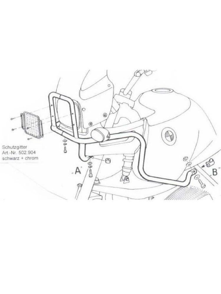 Gmol górny Hepco&Becker do BMW R 850 GS / R 1100 GS Chrom