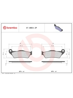 Klocki hamulcowe Brembo SP Aprilia/ BMW/ Cagiva/ CF Moto/ Ducati/ Husqvarna/ KTM/ Moto Guzzi/ Royal Enfield (wybrane modele) [kpl. na 1 tarczę]