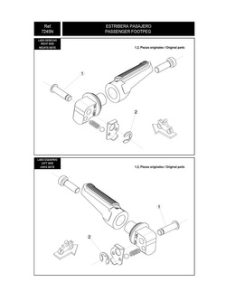 Mocowanie sportowych podnóżków PUIG do BMW R1200 GS  Adventure (pasażera)