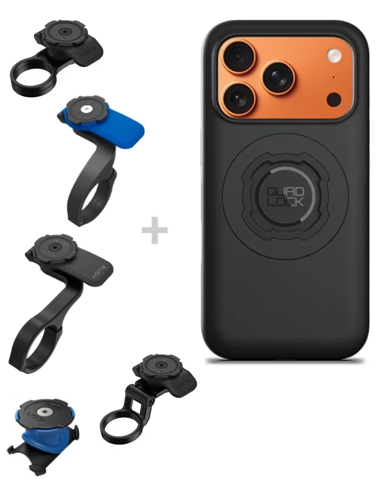 Zestaw rowerowy: etui MAG na telefon iPhone 17 Pro (magnetyczne) + mocowanie Quad Lock