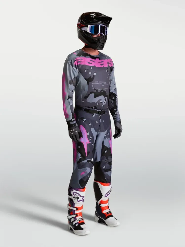 Bluza cross Alpinestars MX Racer Lone szaro-fioletowa