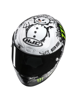 Kask integralny HJC RPHA 1 V2 Carbon Quartararo Snow Diablo Replica czarno-biały