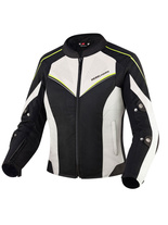 Kurtka motocyklowa damska Rebelhorn Hiflow IV czarno-srebrno-fluo żółta