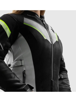 Kurtka motocyklowa damska tekstylna Rebelhorn Hiflow V czarno-szaro-żółta