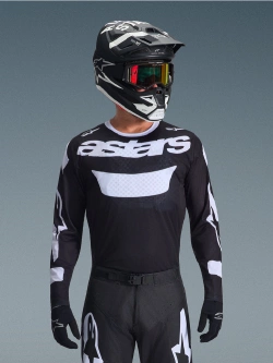 Bluza cross Alpinestars MX Racer Air Riway czarno-biała