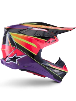 Kask enduro Alpinestars MX Supertech M10 Era różowo-fioletowy-fluo