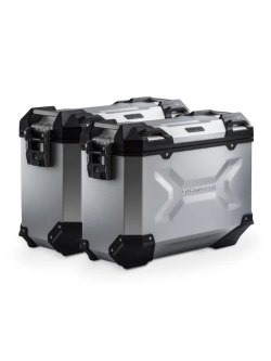 Zestaw: kufry boczne + stelaże PRO TRAX ADV SW-Motech KTM (wybrane modele) srebrne [poj.: 2 x 37 L]