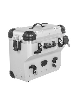 Zestaw: kufry boczne z anodowanego aluminium srebrne Zega Evo X + stelaże czarne Touratech Yamaha Tenere 700 / World Raid(2 x 45L)