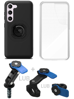 Zestaw na motocykl: etui MAG na telefon Samsung Galaxy S23 (magnetyczne), wodoodporny pokrowiec MAG oraz mocowanie